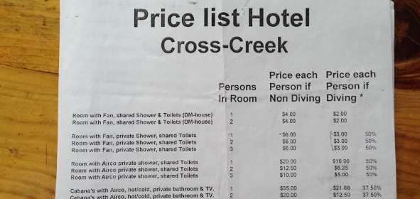 Price List Cross, Utila Bay Islands V3